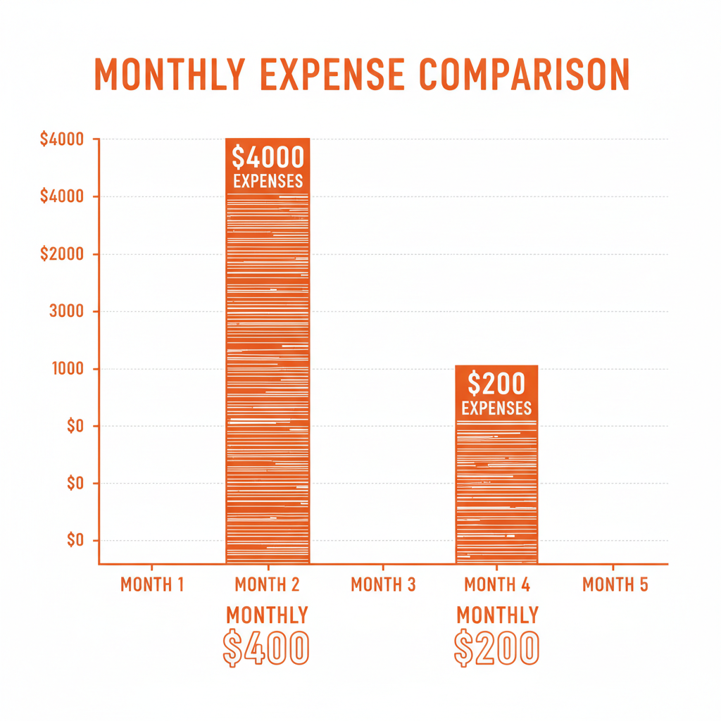 Bar chart showing the massive cost reduction from agency to AI subscription.